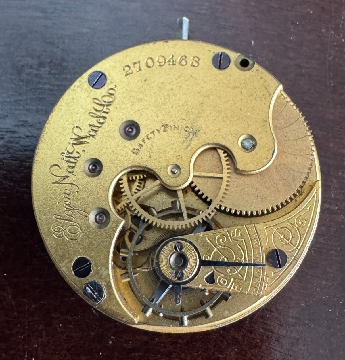Vintage Elgin Pocket Watch Movement Gr 94 6 Size Keeps Time