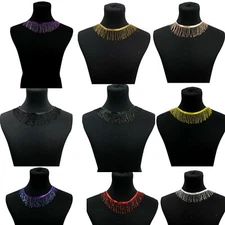 Perial Co 2" Glass Bugle Bead Lampshade Fringe Trim Sold by the Yard