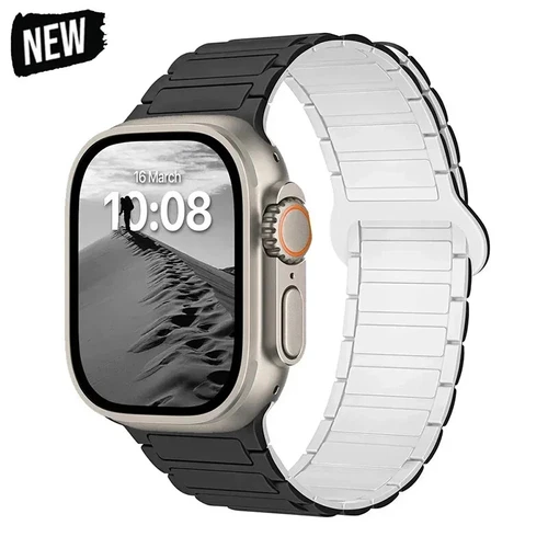 Correa Magnética para Apple Watch 10 9 8 7 SE Ultra iwatch 46 45 49mm Pulsera - Imagen 3 de 47