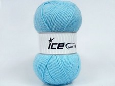 4-Skein Lot Gonca Yarn Light Acrylics 4x100g/300m Baby Blue
