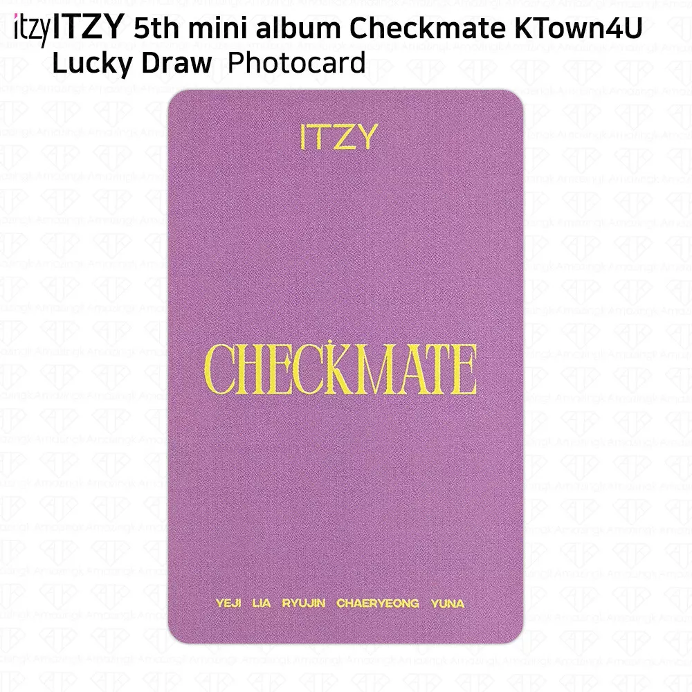 ITZY Checkmate Sneakers Kpop Photocards Purple Version 