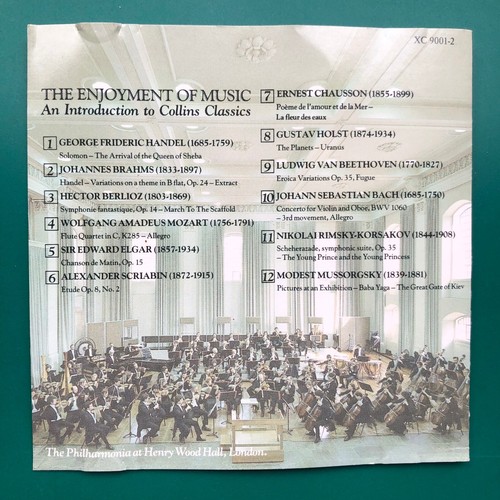 Handel Bach THE ENJOYMENT OF MUSIC (Introduction To Collins Classics) CD Sampler - Picture 8 of 9