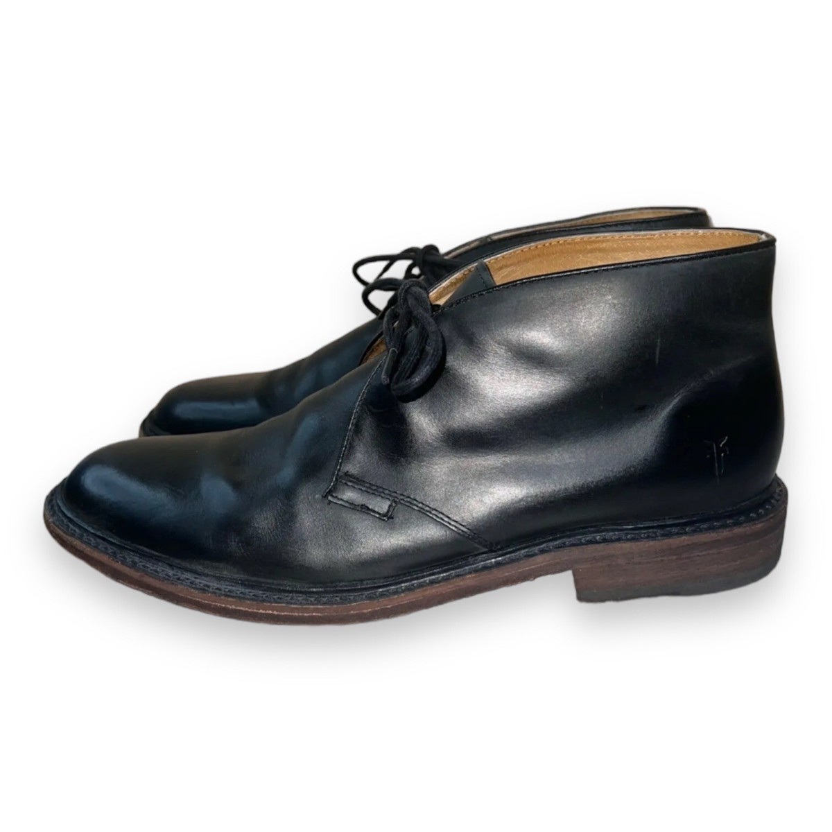 Frye James Chukka Boots Black Leather 3487880 Men display picture 2