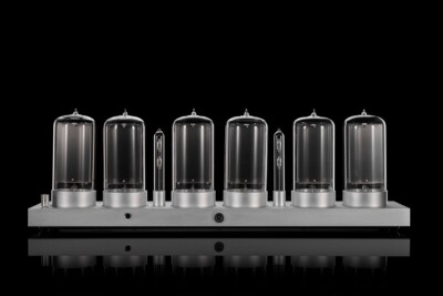 Nixie tube clock ZIN70 (z568m) assembled Silver aluminium
