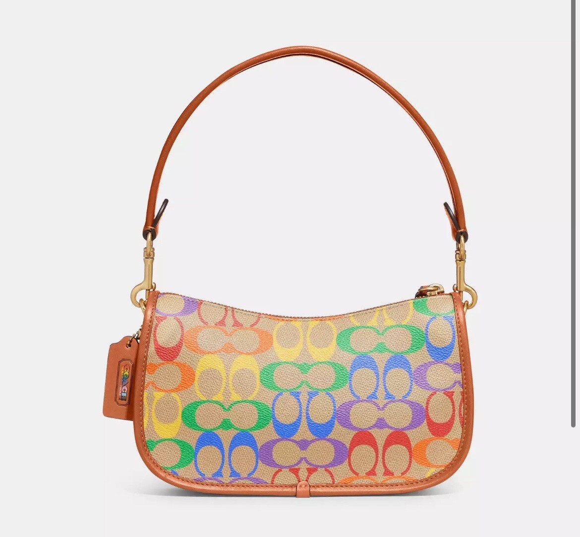 NWT COACH SWINGER Pride Crossbody Shoulder Rainbow Signature Bag