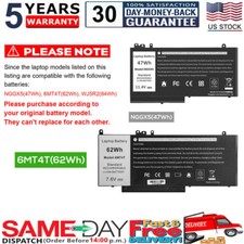 NGGX5 6MT4T Battery For Dell Latitude E5270 E5470 E5570 Precision M3510 JY8DF