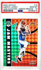 📈 POP6 PSA 10 LeBRON JAMES 📈 2020-21 MOSAIC GREEN PRIZM NBA JAM MASTERS LAKERS