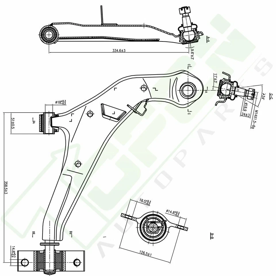 For Nissan Maxima 10pcs Front Lower Control Arms Ball Joints Suspension Kit - Image 2 of 4