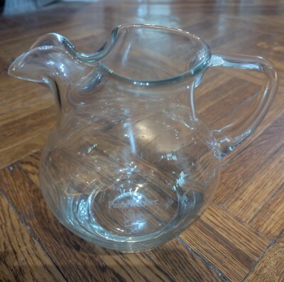 Tiffany & Co. Crystal Ruffled Water Pitcher / jug 9''  Paine Webber Pres. council