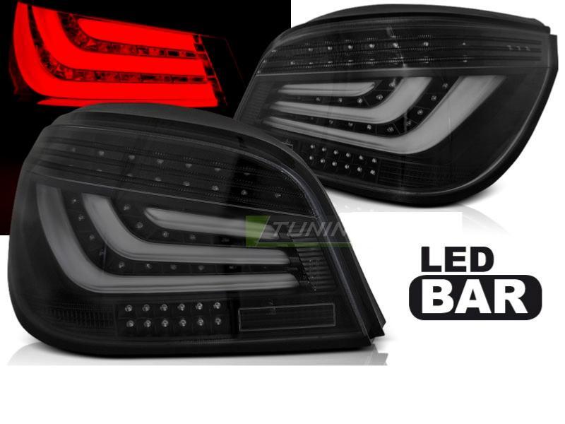 Feux arriere design LED BAR noirs premium pour BMW E60 2003-2007