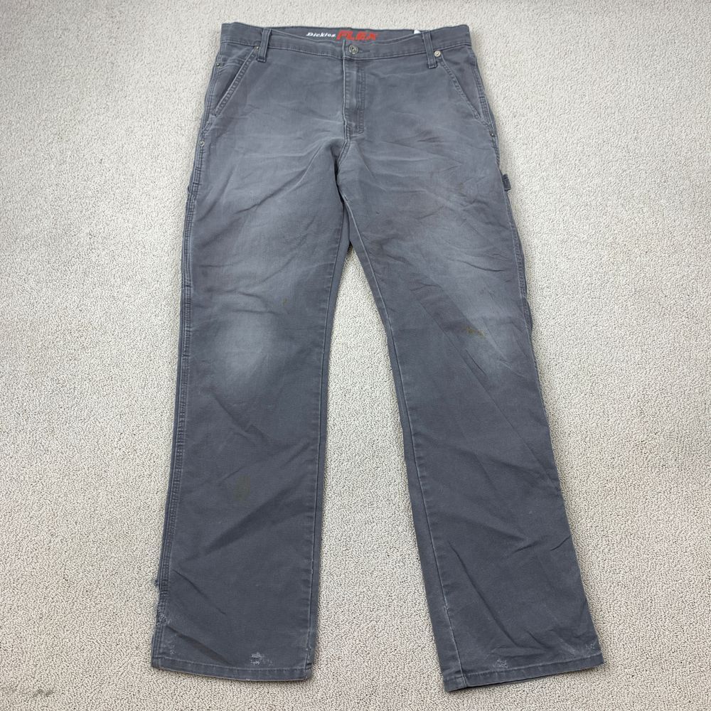 Dickies FLEX Gray Distressed Work Pants Regular Fit 34x32