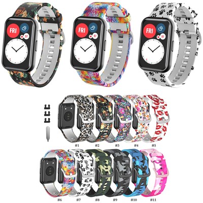 Silicone Watch Band Bracelet Wriststrap for Huawei Watch Fit Smart Watch Tracker