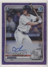2020 Bowman Draft Chrome Picks Purple Refractor 103/250 Daniel Cabrera Auto 3b3