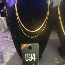 free shipping ,very elegant 2 types of chains in one necklace,gold tone.