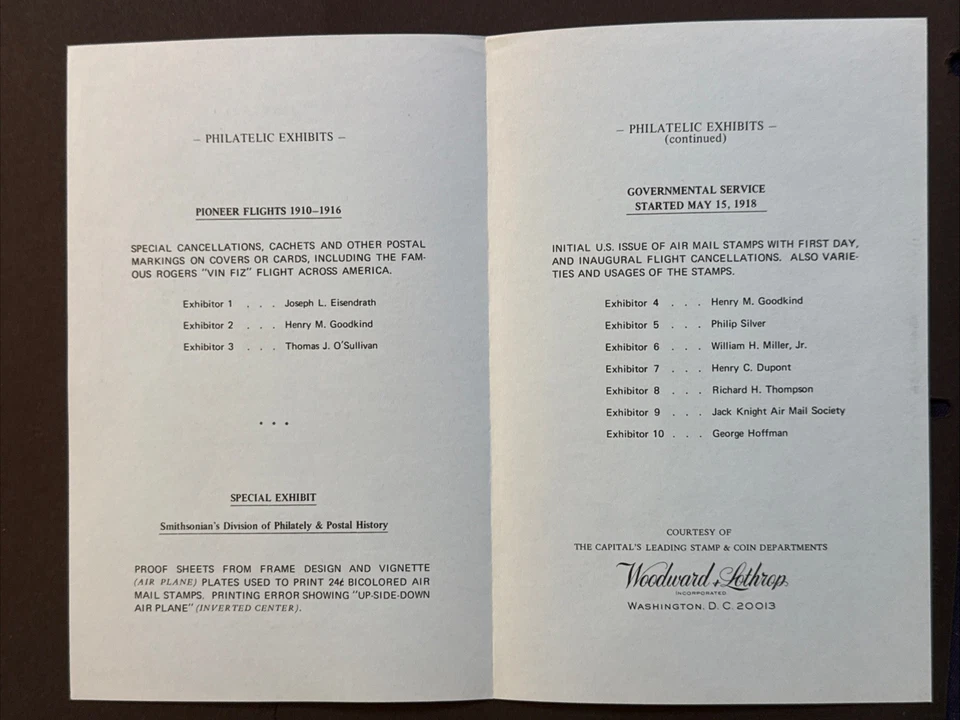 1968 50th Anniversary Airmail Service First Day Ceremony Program Sc# C74 - Image 4 of 4