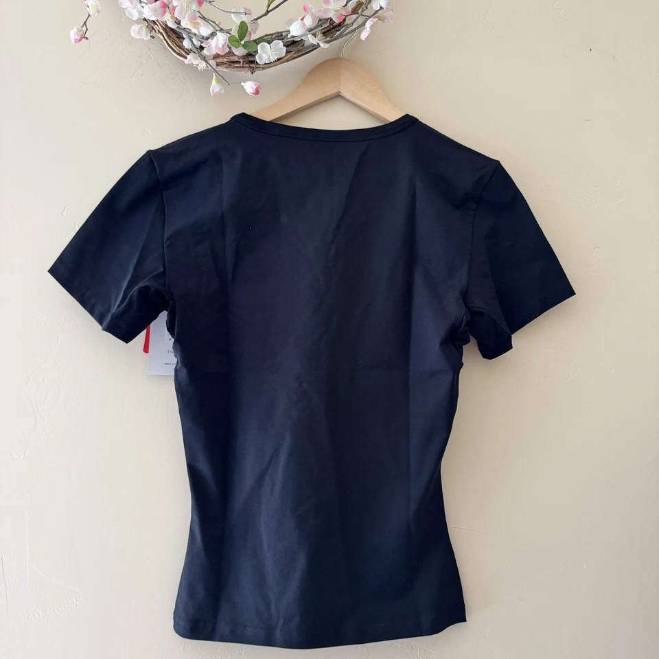 Spanx Sculpt T-Shirt Men's Large Black Cotton Blend Short Sleeve V-Neck - Image 4 of 4