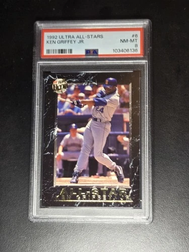 1992 ULTRA ALL-STARS #6 KEN GRIFFEY JR. PSA 8 NICE CARD!!!