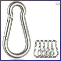 Karabinerhaken Edelstahl 304 Mit Feder 6 StüCk Clips FüR Outdoor Und Camping