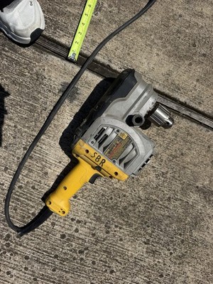 DEWALT DW124 Corded Right Angle Drill 1/2 in Keyed Chuck Yellow/Gray/Black