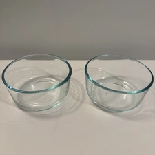 Pyrex 7200  2-Cup Blue Tint Glass Bowls Set of 2