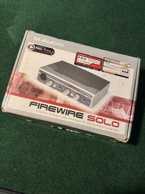M-Audio FireWire Solo recording interface. With power adapter, discs, cables