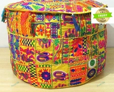 New Indian Floral Pouf Cover Any Room Ottoman FootStool Decorative Boho Bean Bag