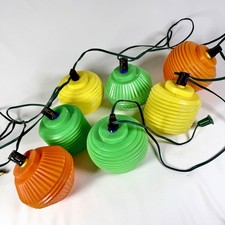 VTG Tiki Lantern Blow Mold String Lights Camp...