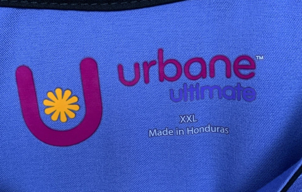Blusa Médica Urbane Ultimate Para Mujer XXL Negra y Azul Azul Azul Mercy Employee Nurse Dr Foto 3 de 4
