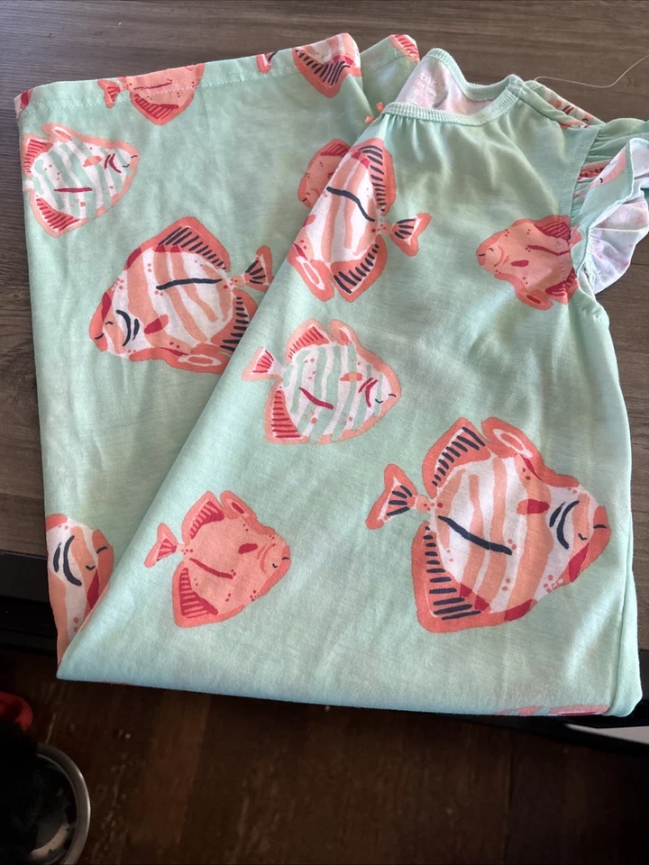 Carter's Girl's Soft Graphic Print Fish Nightgown Mint Size 8 NWOT - Image 4 of 4
