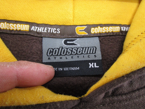 Wyoming University Cowboys Pullover Hoodie Sweatshirt Size XL VTG Y2K Heavy Read - Picture 3 of 13