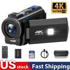 4K Touchscreen Video Camera Camcorder 48MP Night Vision 16X Digital Zoom Cam US