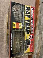 Rattenfalle Fänger aus verzinktem Stahl Mäuse Maus Nagerfang Köder starker Käfig