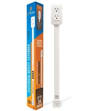Telescoping Electrical Outlet Extender with USB Ports - 22" to 34" Adjustable