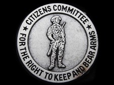 LF21122 1970s CITIZENS COMMITTEE FOR  THE RIGHT TO KEEP AND BEAR ARMS  BUCKLE