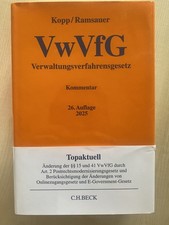 Kopp/Ramsauer VwVfG Kommentar, 26. Auflage 20...