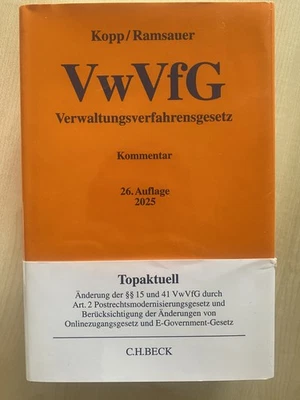 Kopp/Ramsauer VwVfG Kommentar, 26. Auflage 2025, keine/wenige Kommentierungen - Bild 1 von 3