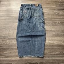 Vintage USPA baggy Embroidered Jeans Sz 34x30 JNCO Skater Carpenter Wide Leg