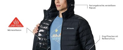 Columbia Men's Powder Lite Hooded Jacket Hooded Puffer Jacket Gr.XL - Neu