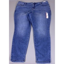 Terra  Sky Skinny Jeans Women's Plus 22W Haley High Rise Medium Wash Blue NWT