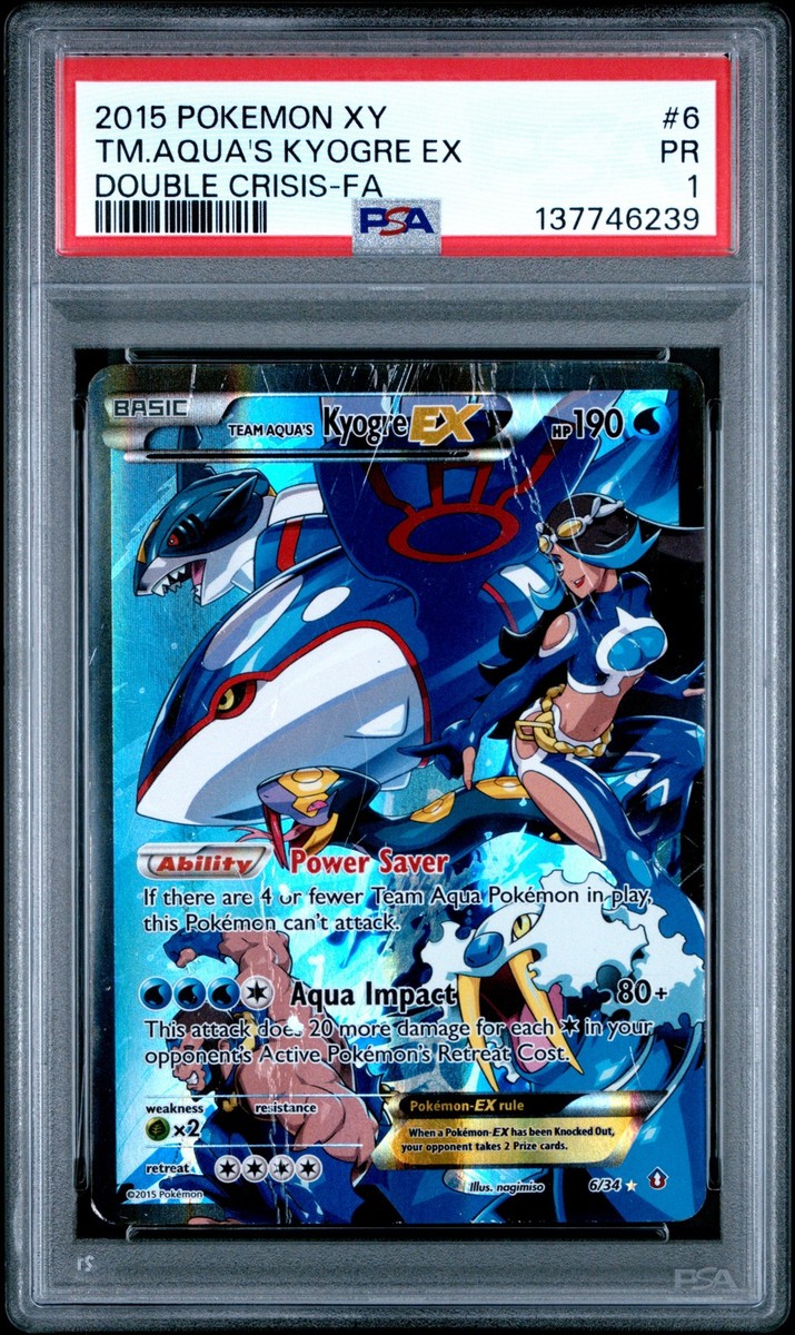 ポケモンカードゲーム Kyogre EX Team Aqua 6/34 Team Aqua's Kyogre EX 6/34 Double Crisis Holo for sale online | eBay