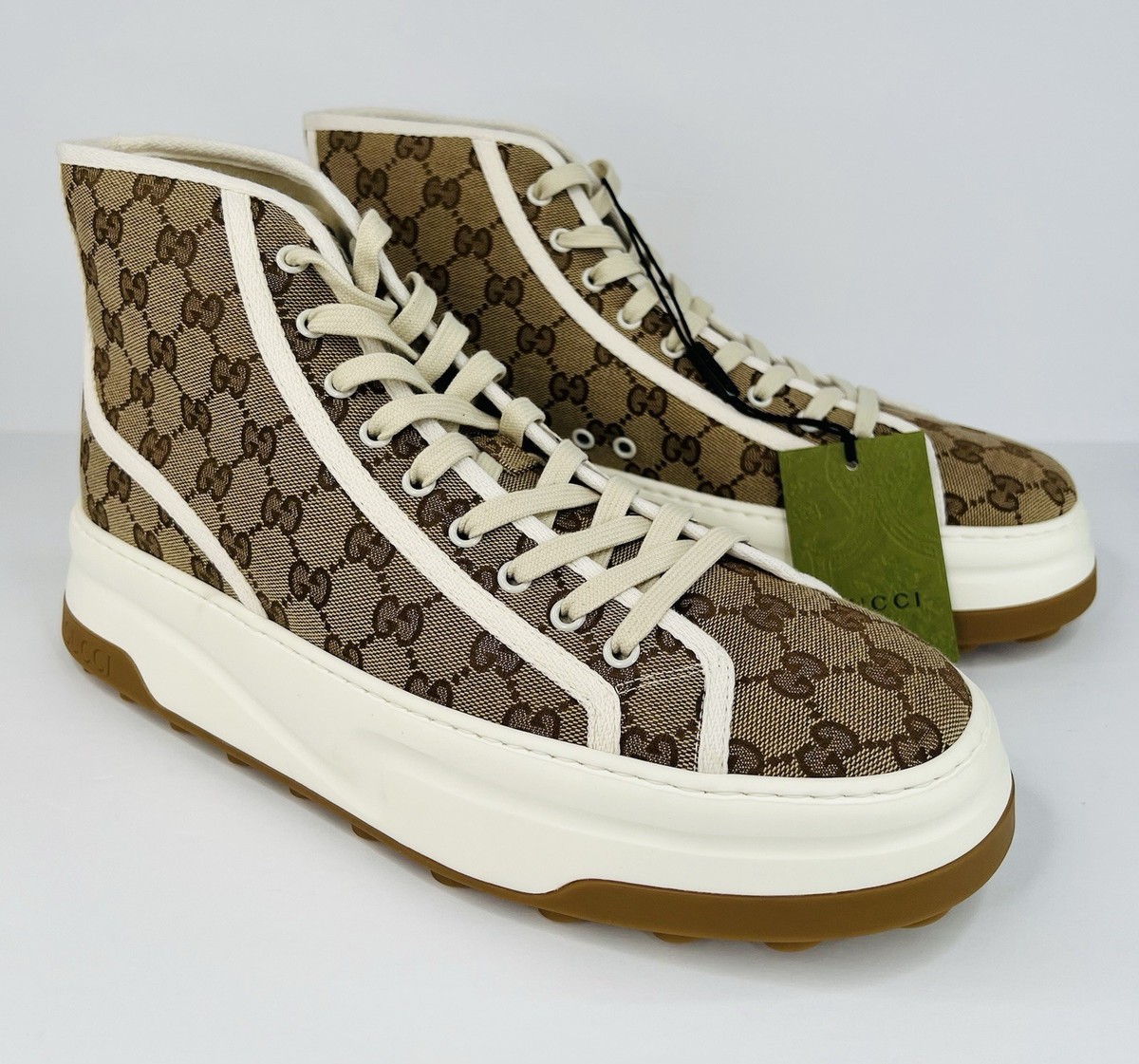GUCCI SNEAKERS MENS TENNIS 1977 SLIP ON SHOES GG SUPREME LOGO sz 11.5 12 US Gucci Shoes Going out! Tennis 1977 Size 8 Gucci / Mens US 9  main image 2