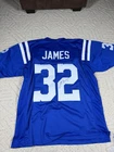 Edgerrin James Autographed Indianapolis XL Custom Blue Football Jersey - JSA