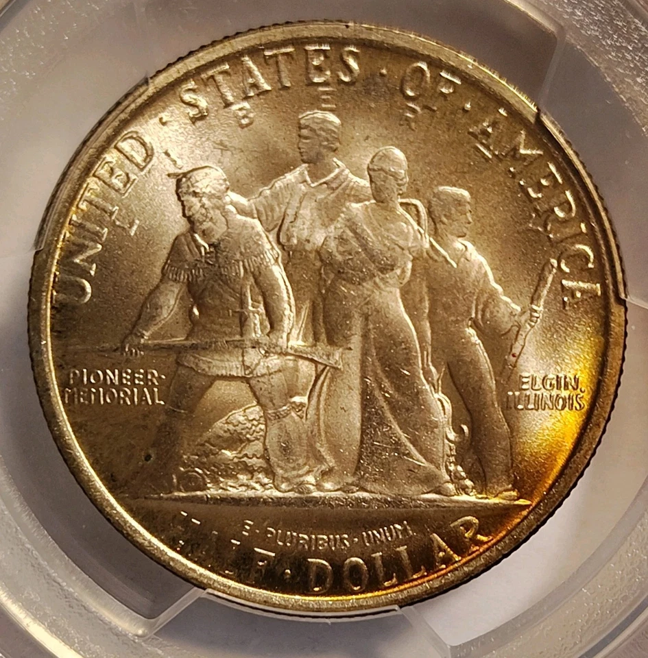 1936 Elgin Commem Half Dollar PCGS MS67 Great Eye Appeal color  - Image 2 of 4