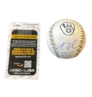 Andrew Fischer SIGNED BASEBALL BREWERS OFFICIAL “2025 1ST RD” ROMLB *JSA COA