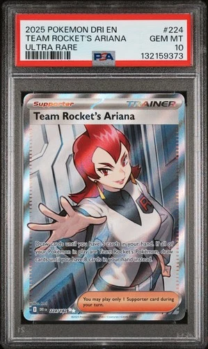 SV10: Destined Rivals #224/182 Team Rocket's Ariana PSA 10