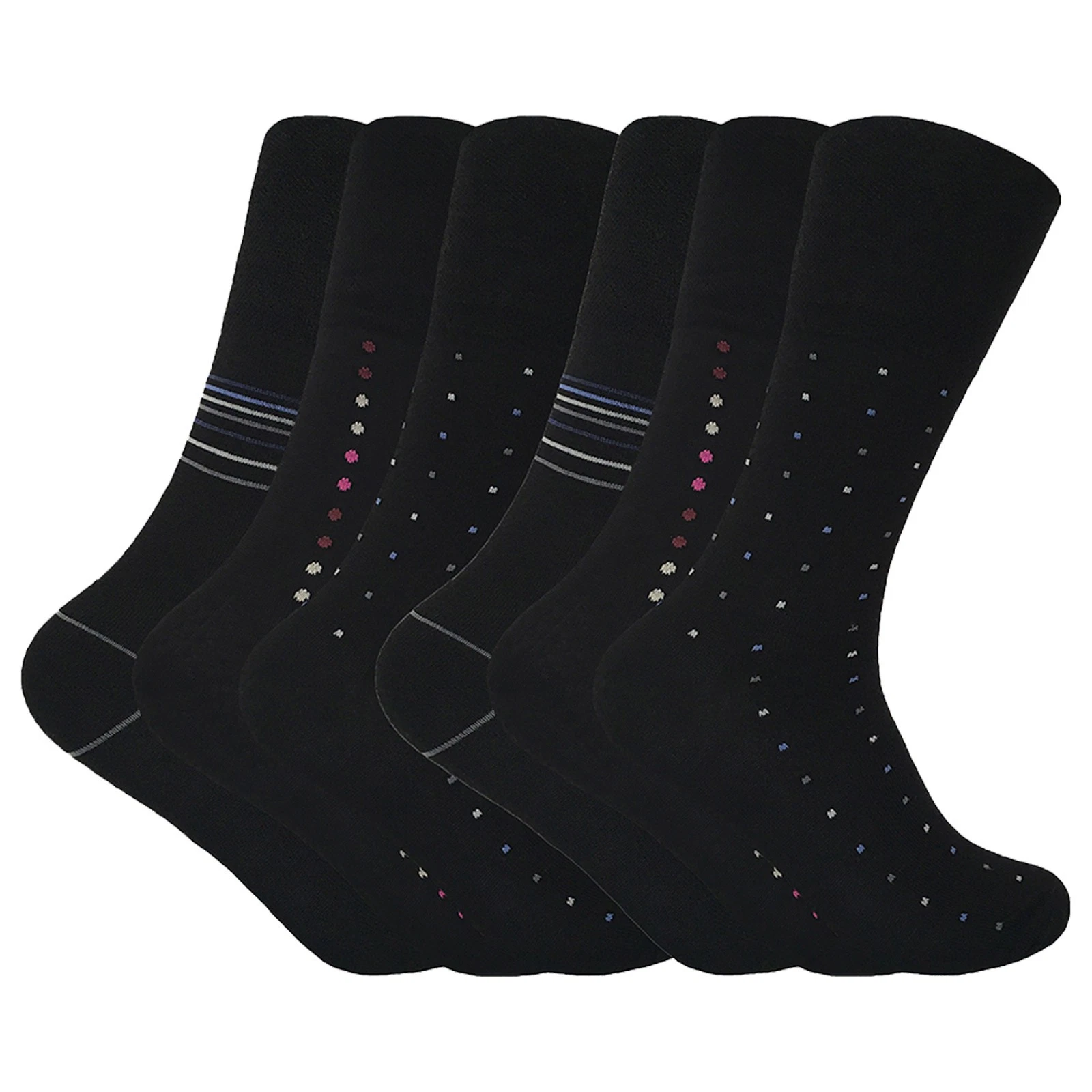Mens Bamboo Non Elastic Socks by Sock Snob , 12 Pairs Soft Top Socks
