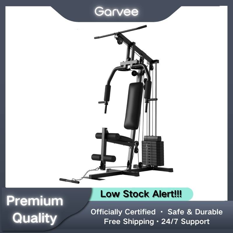 100LB All-in-One Home Gym: Leg Press, Lat Pulldown & Chest Press Station