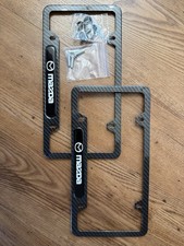 Mazda Carbon Fiber-style License Plate Frames Set Of 2 Hardware Included