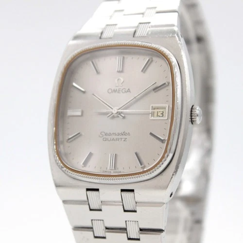 Vintage 70's [Exc+5] OMEGA Seamaster Ref.196.0136 Qz Men's Watch From JAPAN Z082