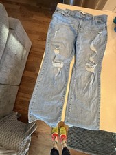 Levi's Women's Classic Bootcut Distressed Jeans Light Wash Size 22W